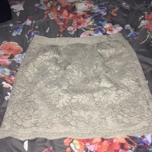 J.Crew midi skirt with a olive and gray tint